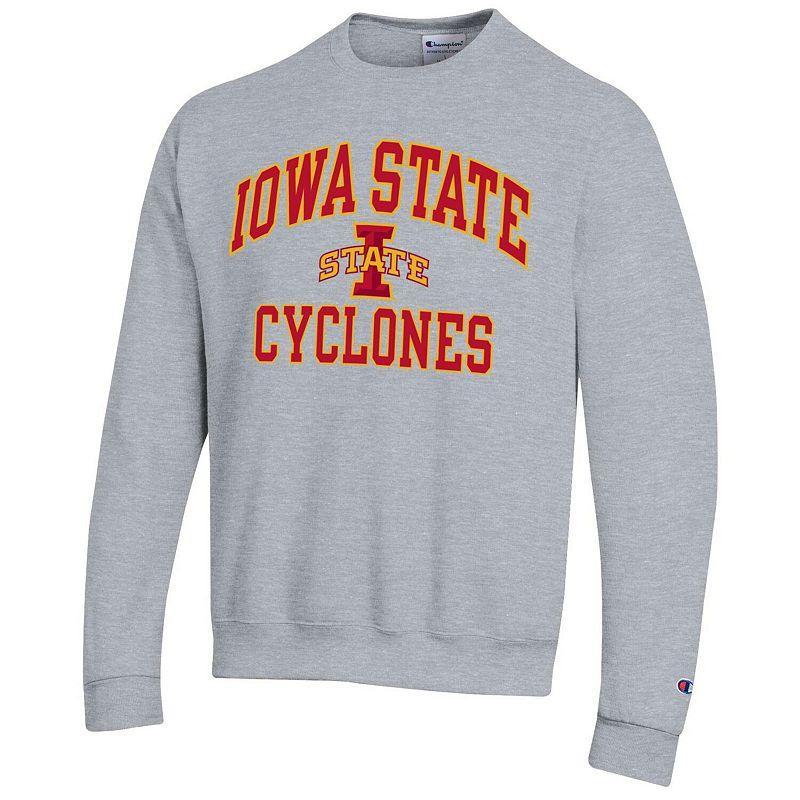 Mens Champion Heather Gray Iowa State Cyclones High Motor Pullover Sweatshirt Product Image