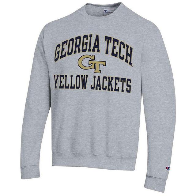 Mens Champion Heather Gray Georgia Tech Yellow Jackets High Motor Pullover Sweatshirt Product Image