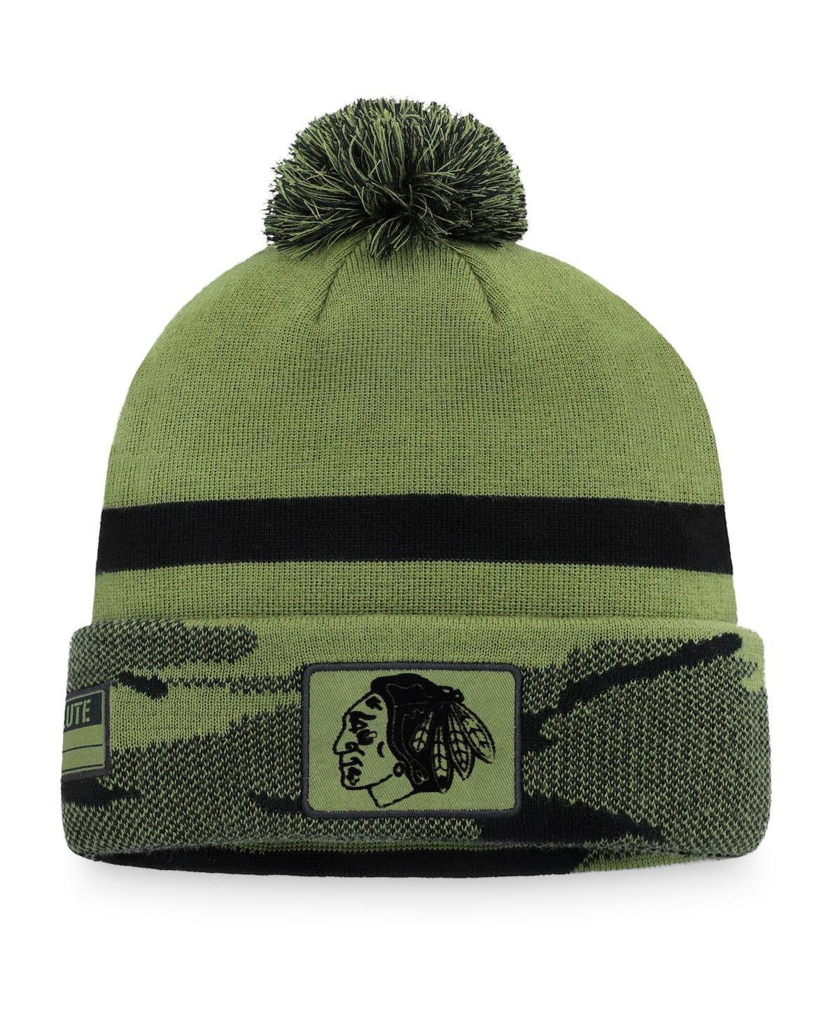 Mens Fanatics Branded Camo San Jose Sharks Military Appreciation Cuffed Knit Hat with Pom Product Image