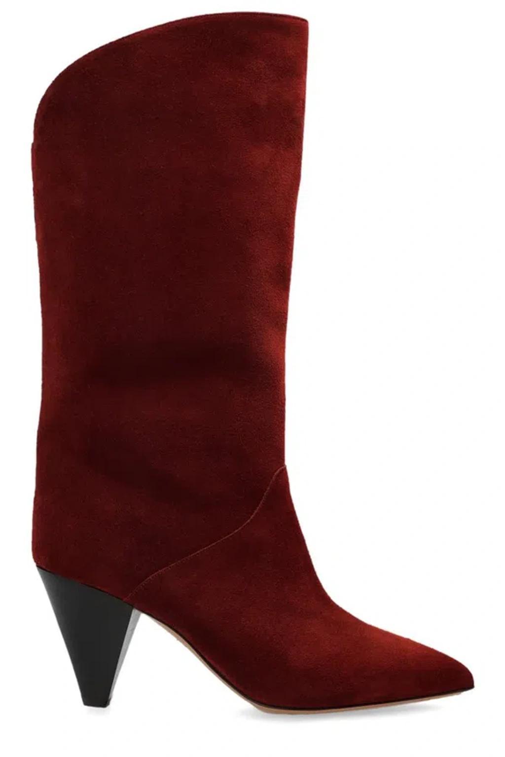 ISABEL MARANT Pointed Toe Heeled Boots In Red Product Image