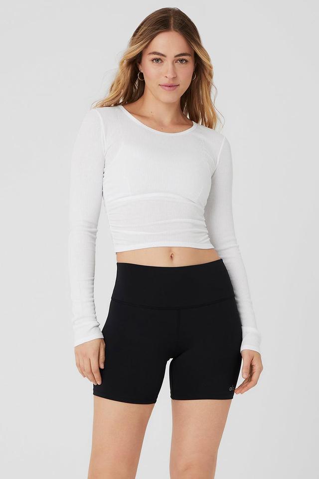 Gather Long Sleeve - White Female Product Image