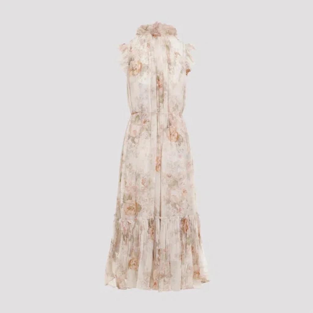 ZIMMERMANN Illustration Flutter Midi Dress 2 In White Product Image