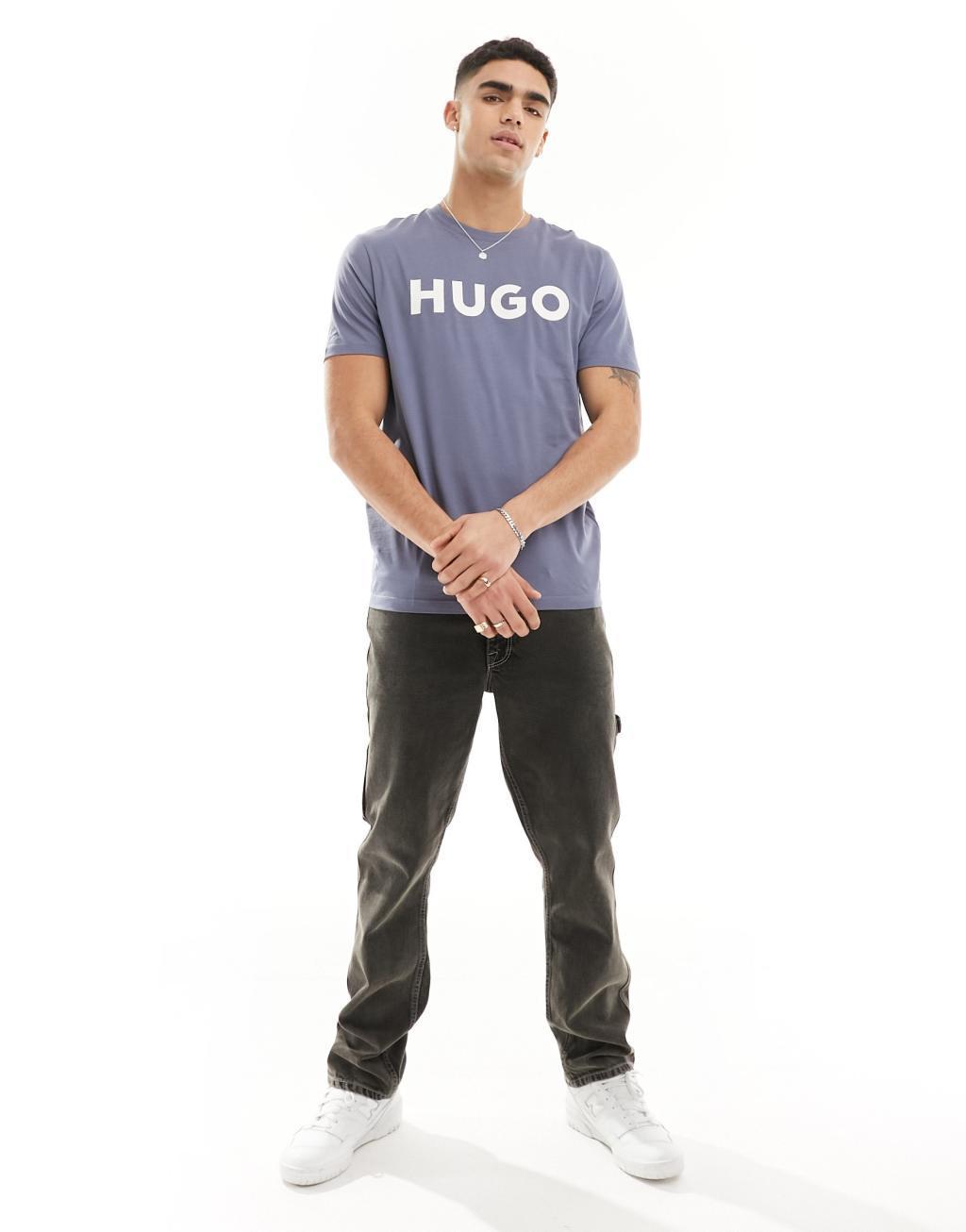 HUGO RED Dulivio logo T-shirt in navy Product Image