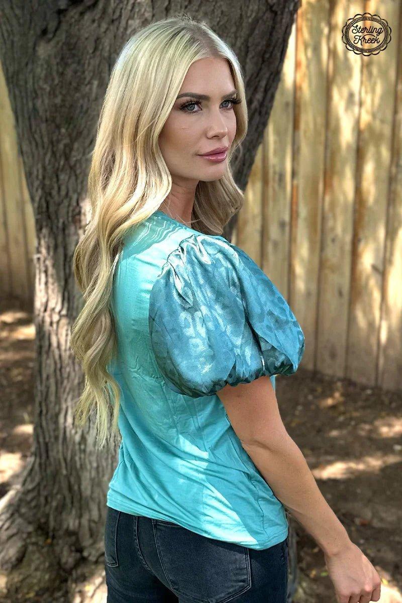 Plus Louisiana Woman Top Teal* Female Product Image