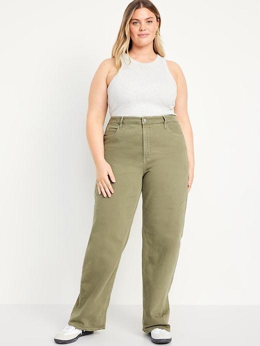 Extra High-Waisted Sky-Hi Wide-Leg Jeans Product Image