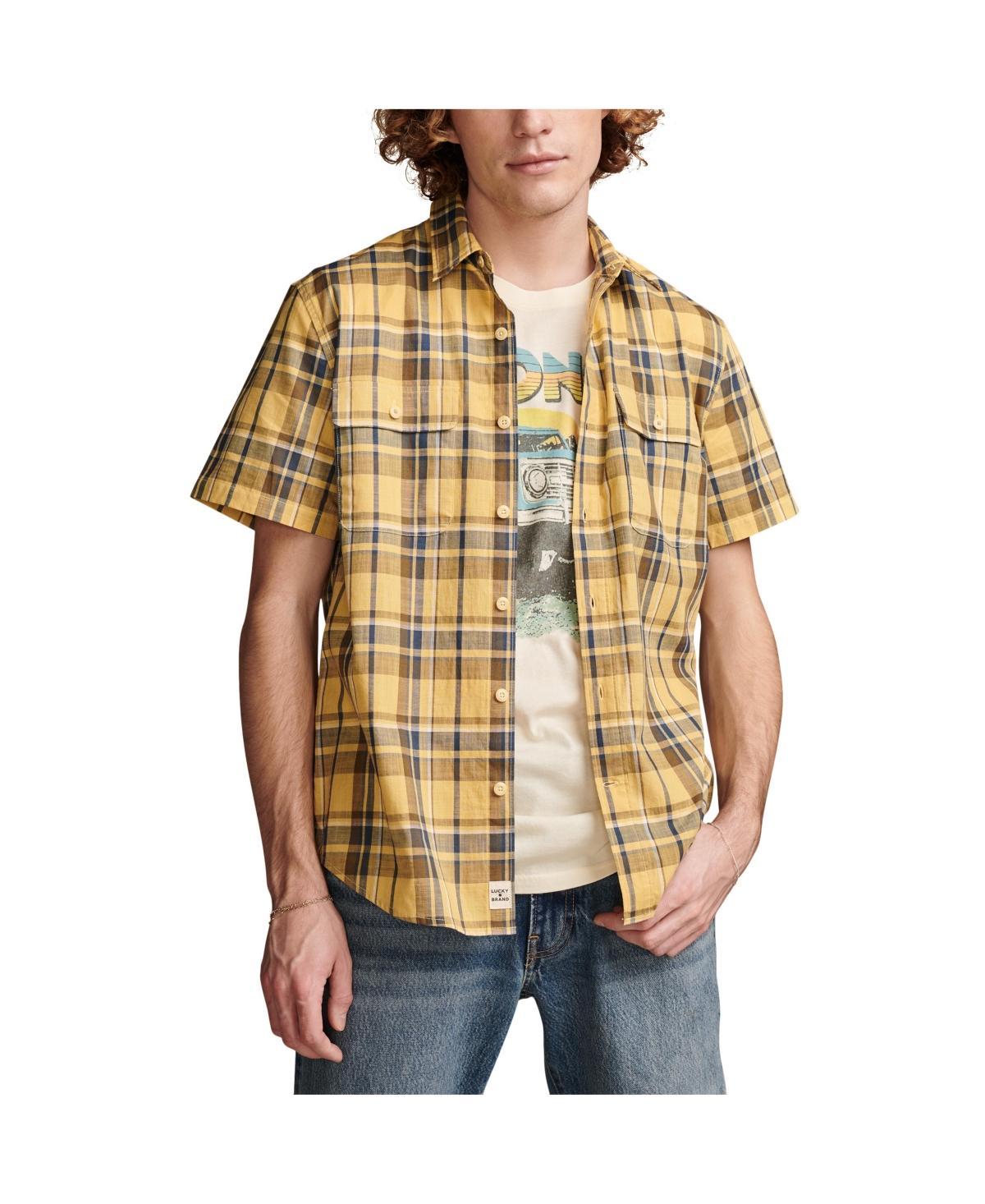 Lucky Brand Mens Plaid Workwear Short Sleeve Shirt Product Image