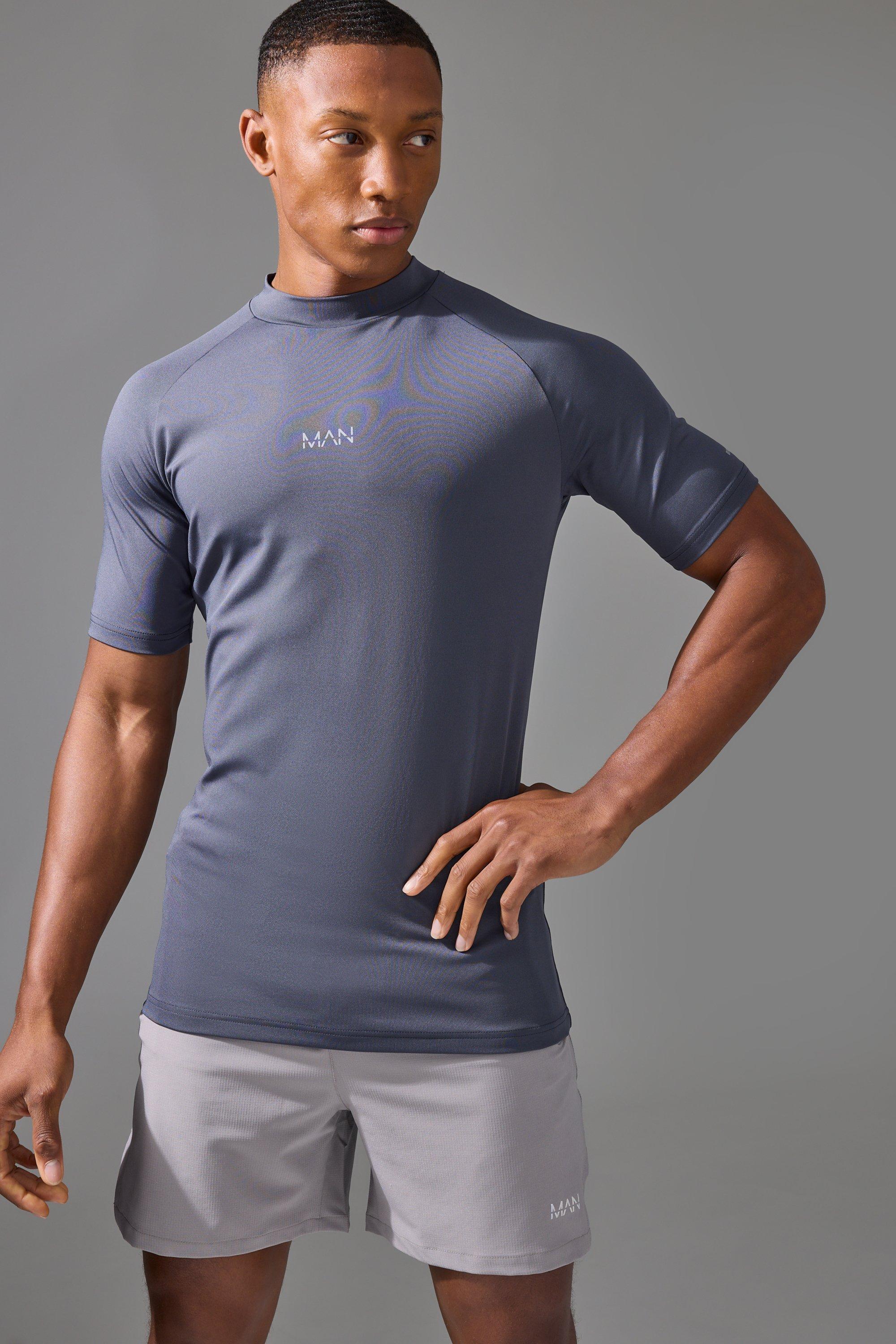 Man Active Compression T-shirt | boohooMAN USA Product Image