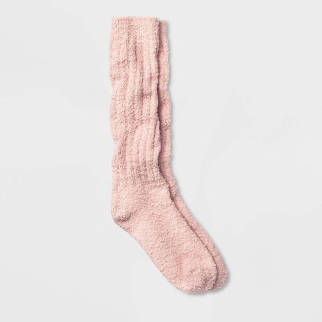 Womens Cozy Slouch Crew Socks - Universal Thread Pink 4-10 Product Image