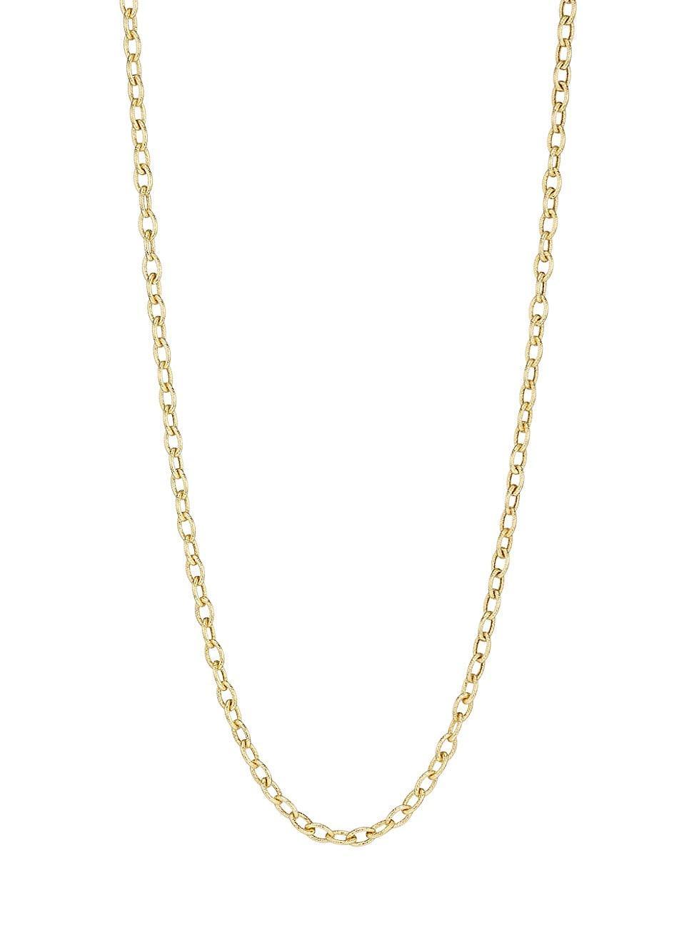 Womens 14K Gold Oval-Link Chain Necklace Product Image