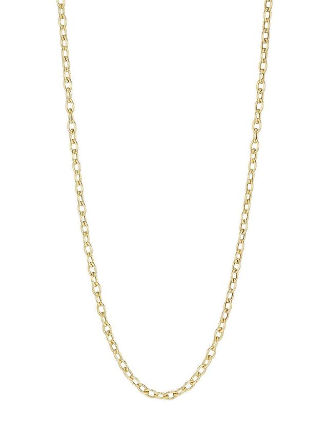 Womens 14K Gold Oval-Link Chain Necklace Product Image