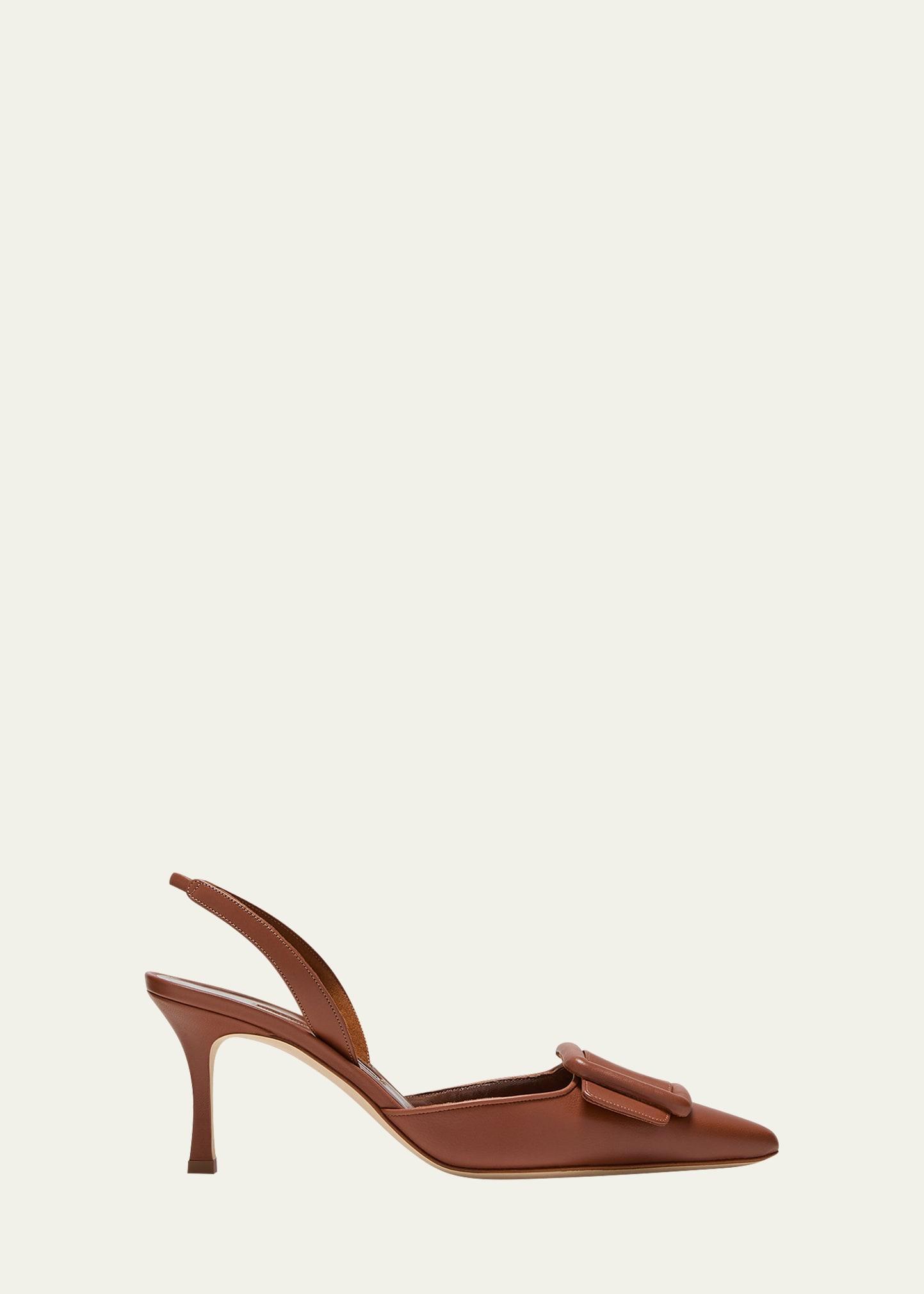 Manolo Blahnik Maysli Buckle Slingback Pointed Toe Pump Product Image