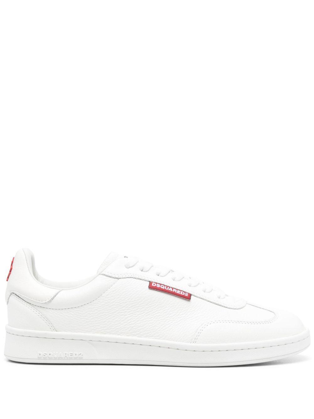 DSQUARED2 Sneakers Boxer In Pelle Stampa Cervo In White Product Image