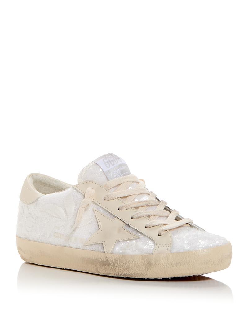 Golden Goose Womens Super-Star Sequin Embellished Low Top Sneakers product image