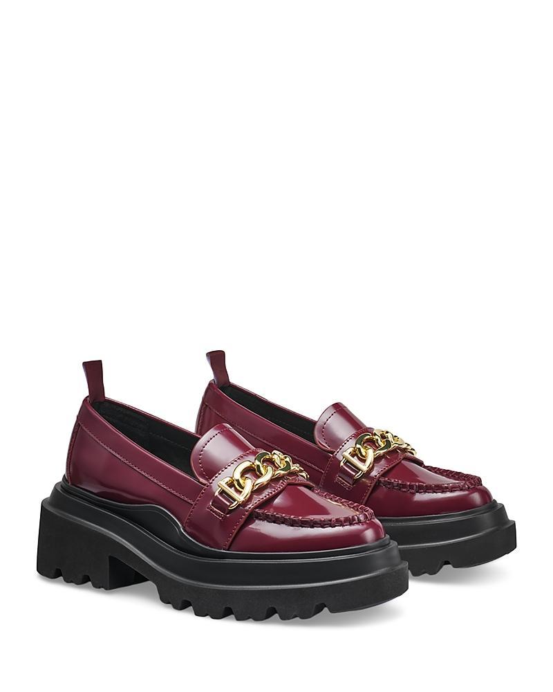 G.H. Bass Platform Lug Leather Chain Loafers Product Image