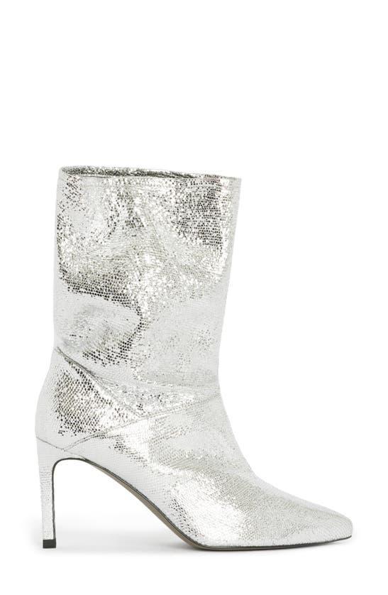 Women's Orlana Pointed Toe High Heel Slouch Boots In Metallic Silver Product Image