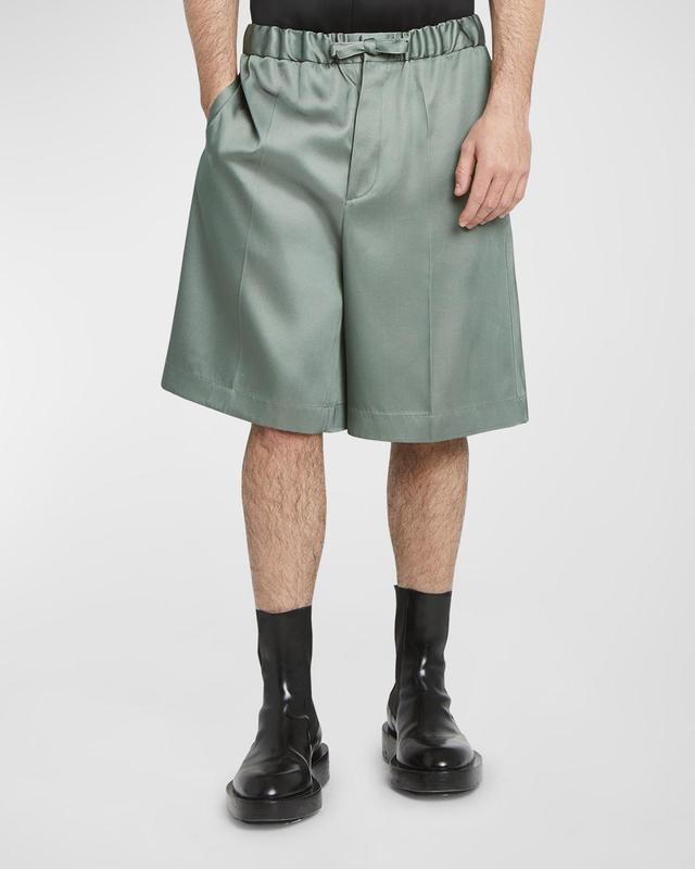 Mens Wide-Leg Satin Shorts Product Image