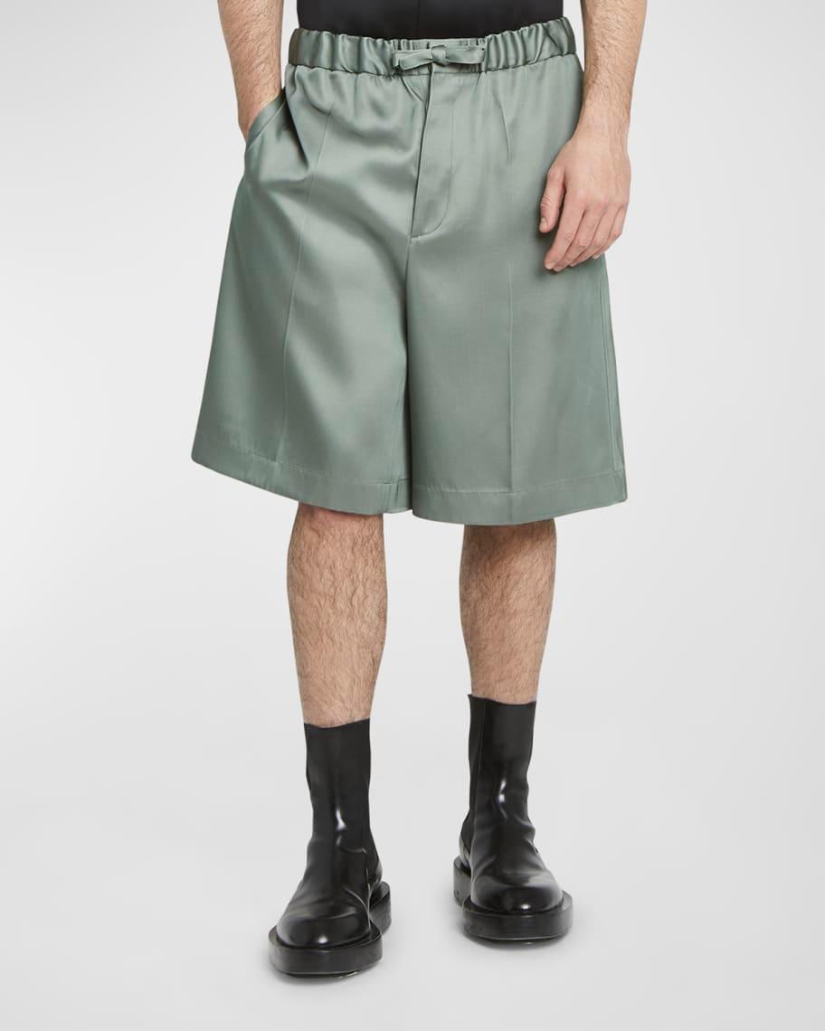 Men's Wide-Leg Satin Shorts Product Image