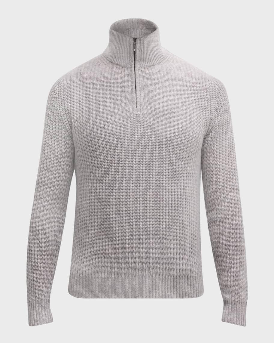 Men's Ribbed Quarter-Zip Sweater Product Image