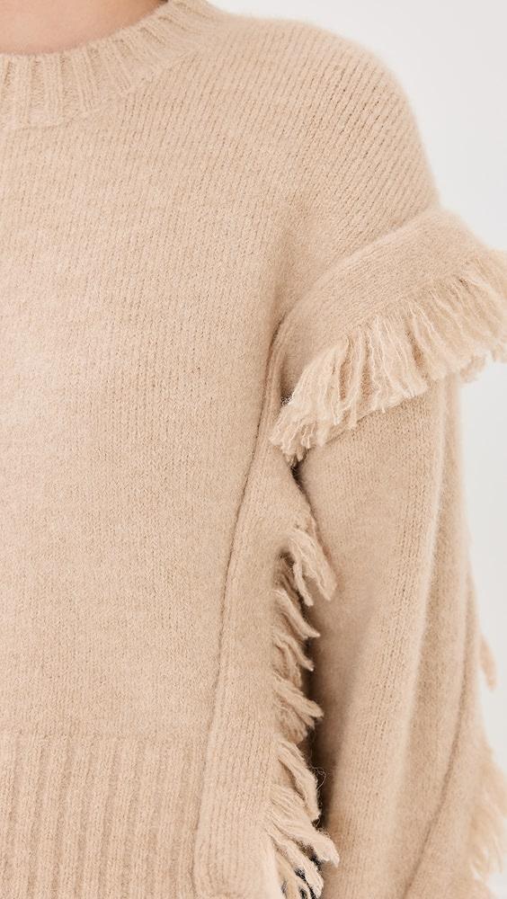 3.1 Phillip Lim Crewneck Sweater with Fringe Trim | Shopbop Product Image