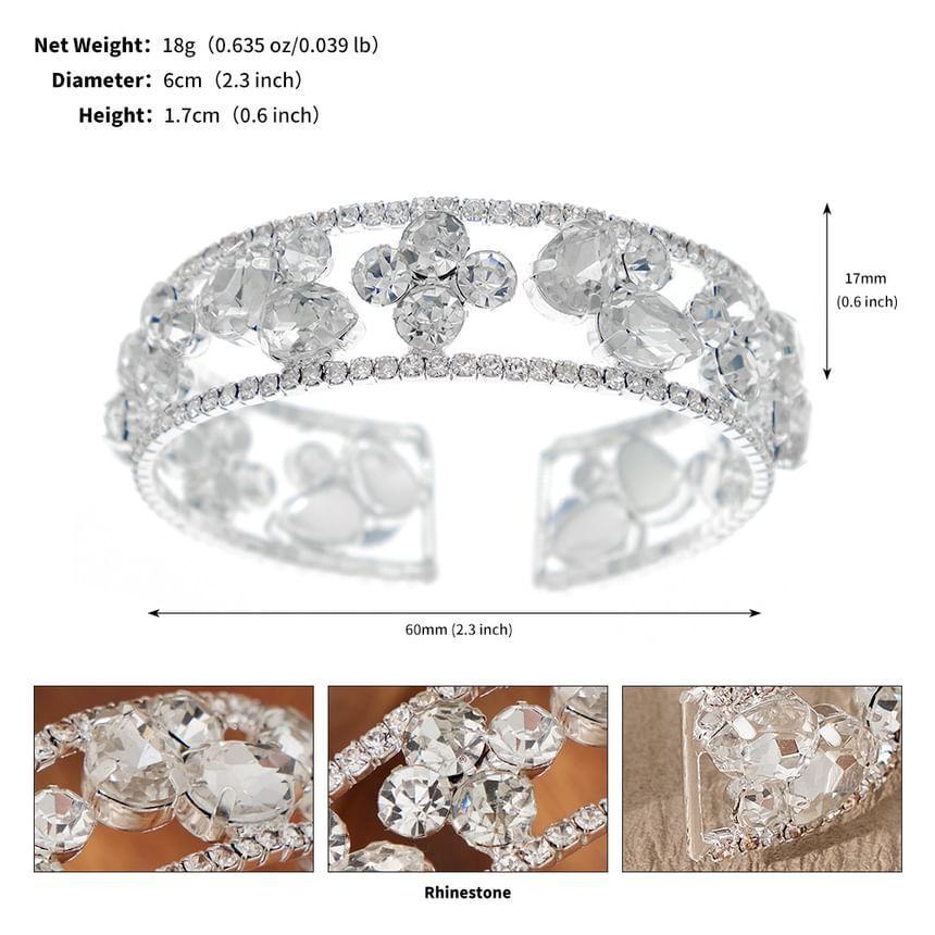 Rhinestone Open Bangle Product Image