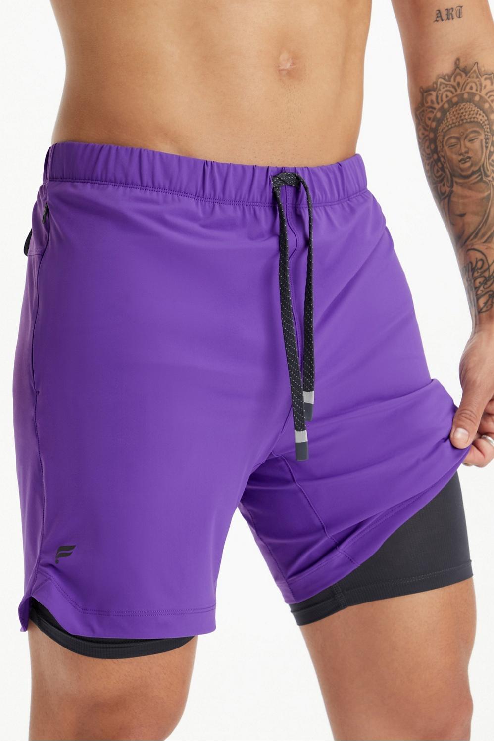 Fabletics Men The One Short (Lined) male Plum Royale Size M Product Image