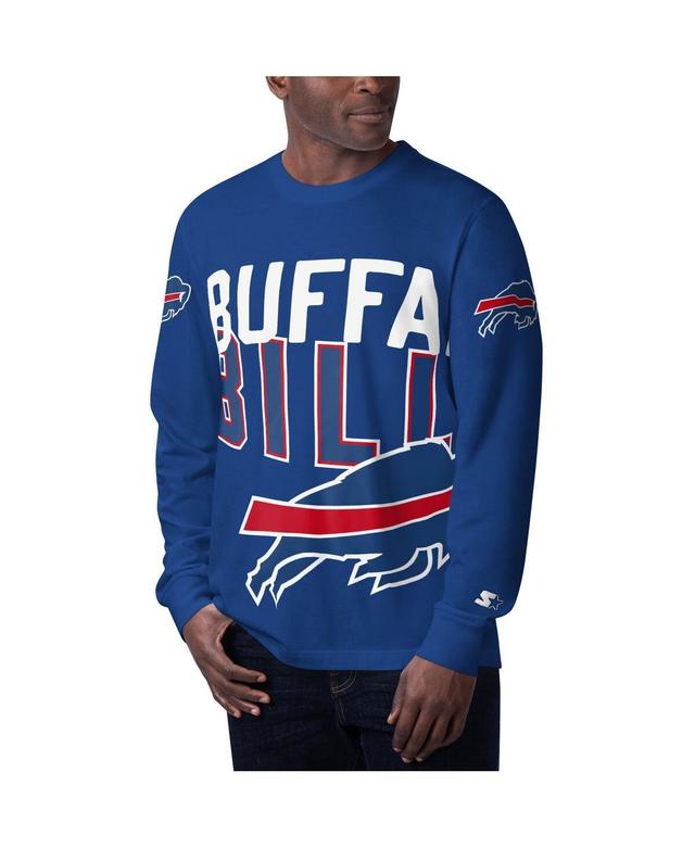 Mens Starter Royal Buffalo Bills Clutch Hit Long Sleeve T-Shirt Product Image