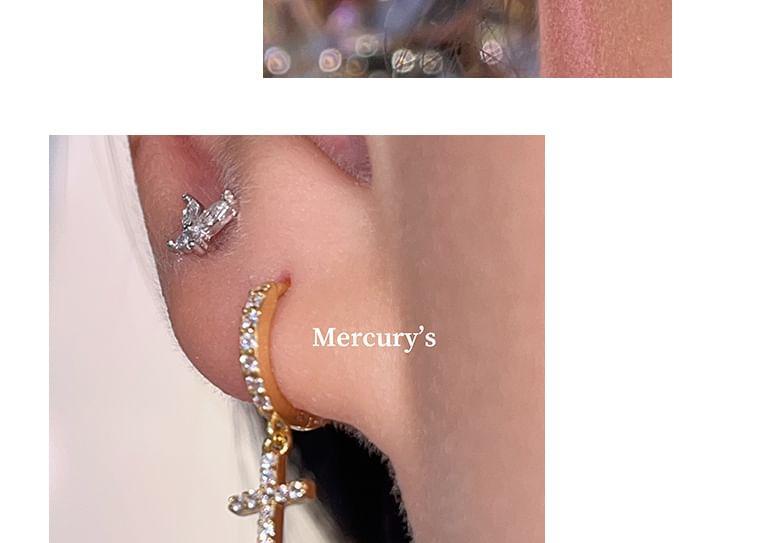 Cross Rhinestone Alloy Drop Earring / Set Product Image