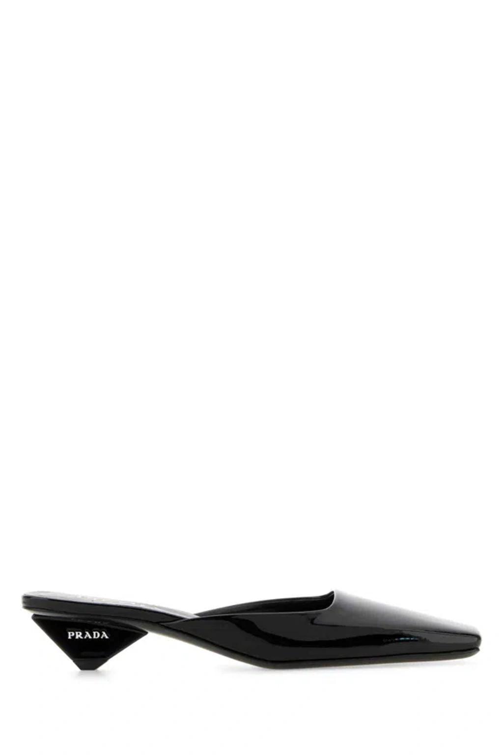 Patent Leather Mule In Black Product Image