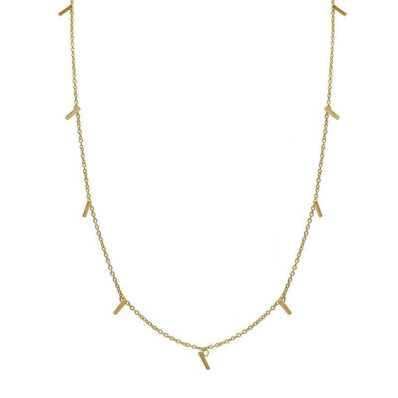 Adornia 14k Gold Plated Multi-Bar Necklace, Womens Gold Tone Product Image