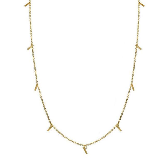 Adornia 14k Gold Plated Multi-Bar Necklace, Womens Gold Tone Product Image