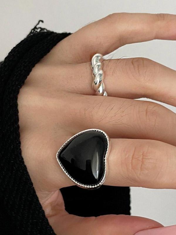 Adjustable Heart Shape Rings Accessories Product Image