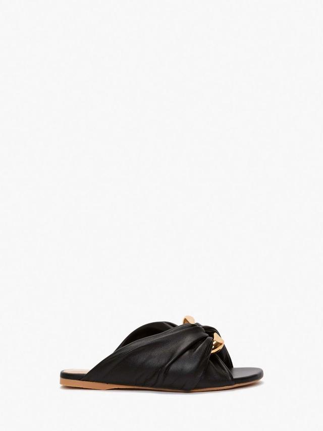 CORNER LEATHER FLATS in black | JW Anderson US  Product Image