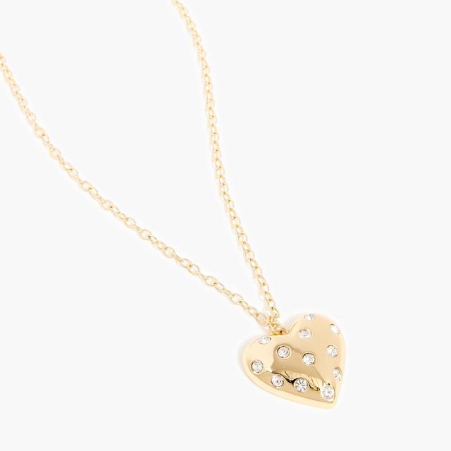 Pavé puffy heart pendant necklace Product Image