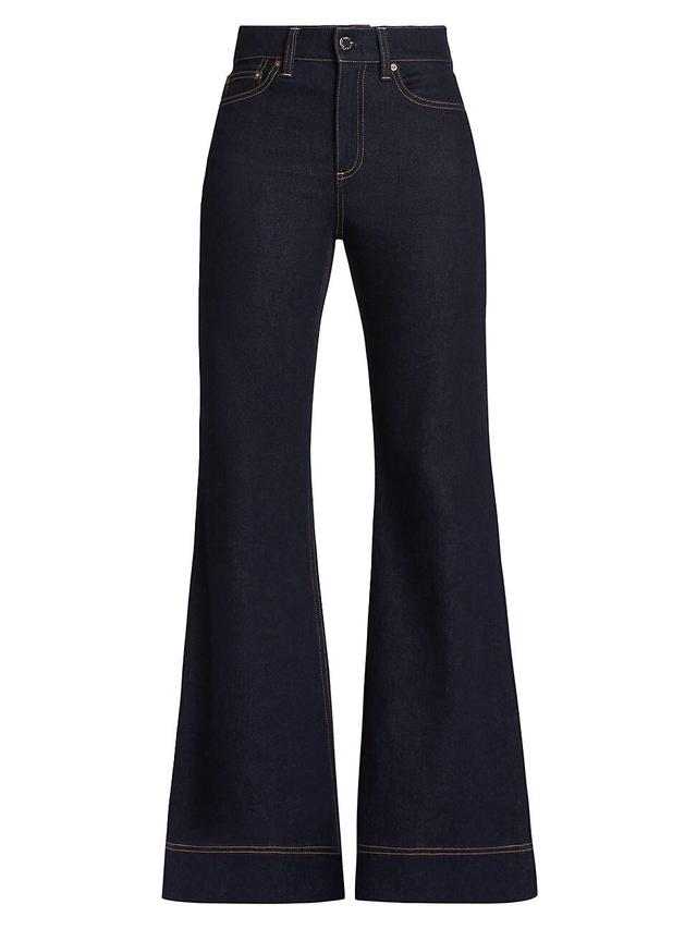 Womens High-Rise Flared Jeans Product Image