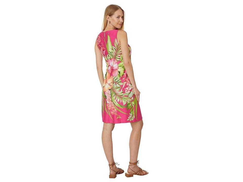 Tommy Bahama Darcy Grand Villa V-Neck Dress (Glowing Azalea) Women's Dress Product Image