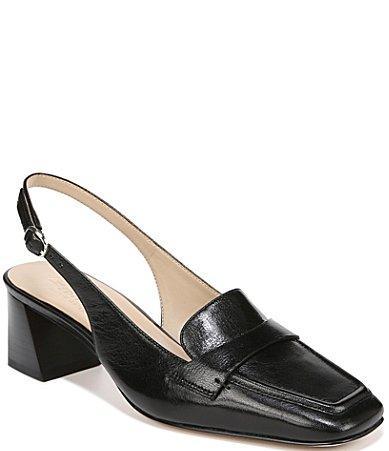 Naturalizer 27 EDIT Hunny Leather Square Toe Slingback Loafer Pumps Product Image