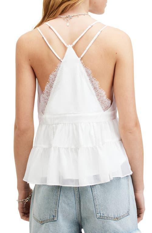 Rowen Lace Trim Cami Top In Chalk White Product Image