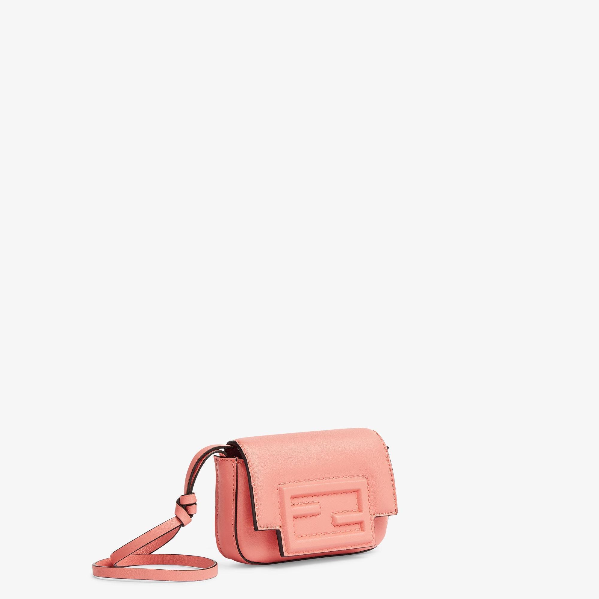 Nano Baguette CharmCharm in pink nappa leather Product Image