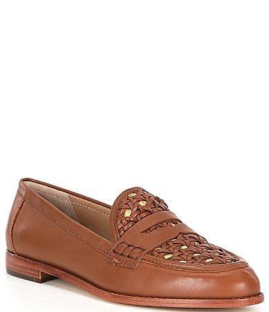 Lauren Ralph Lauren Wynnie II Woven Leather  Raffia Loafers Product Image