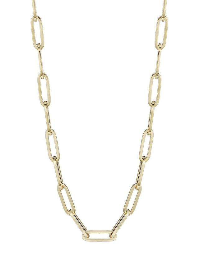 Womens 14K Yellow Gold Oval-Link Chain Necklace Product Image