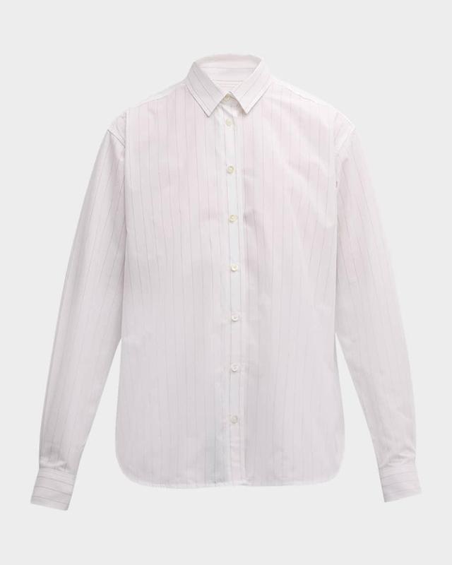 Signature Cotton Pinstripe Button-Front Shirt Product Image