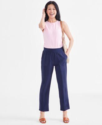 Women's Mid-Rise Pull On Straight-Leg Ankle Pants, Created for Macy's  Product Image