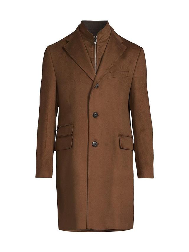 Men's Wool Topcoat with Detachable Bib Product Image