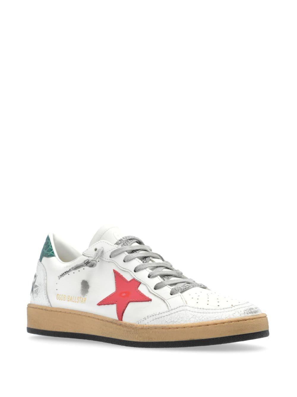 Ball Star Leather Sneakers In White Product Image