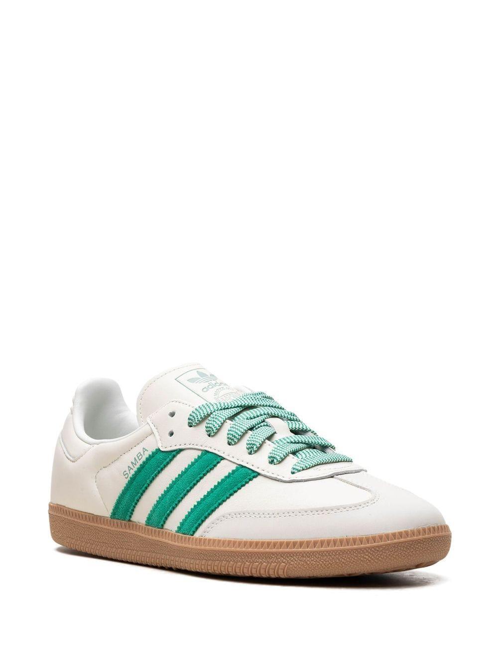 ADIDAS ORIGINALS Samba Og "off White/court Green" Sneakers Product Image