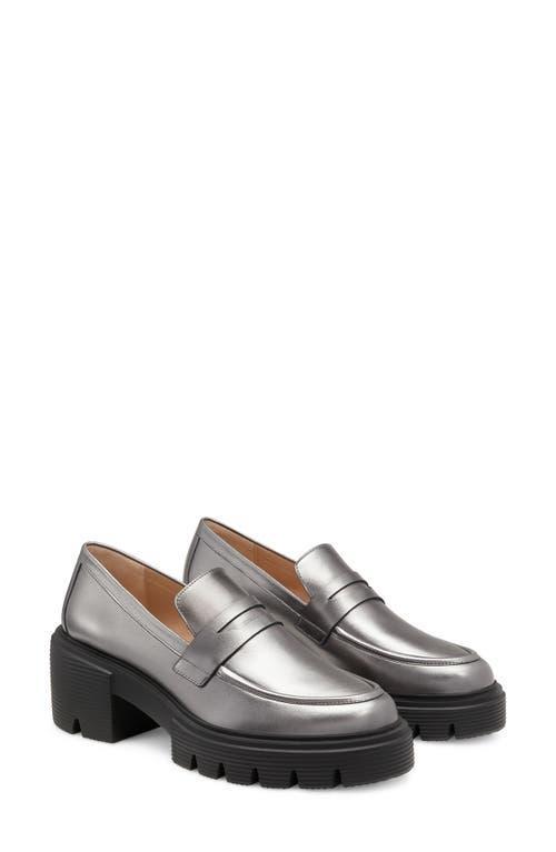 Womens Soho Leather Lug-Sole Penny Loafers Product Image