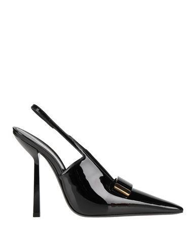 SAINT LAURENT Woman Pumps Black Size 8 Leather Product Image