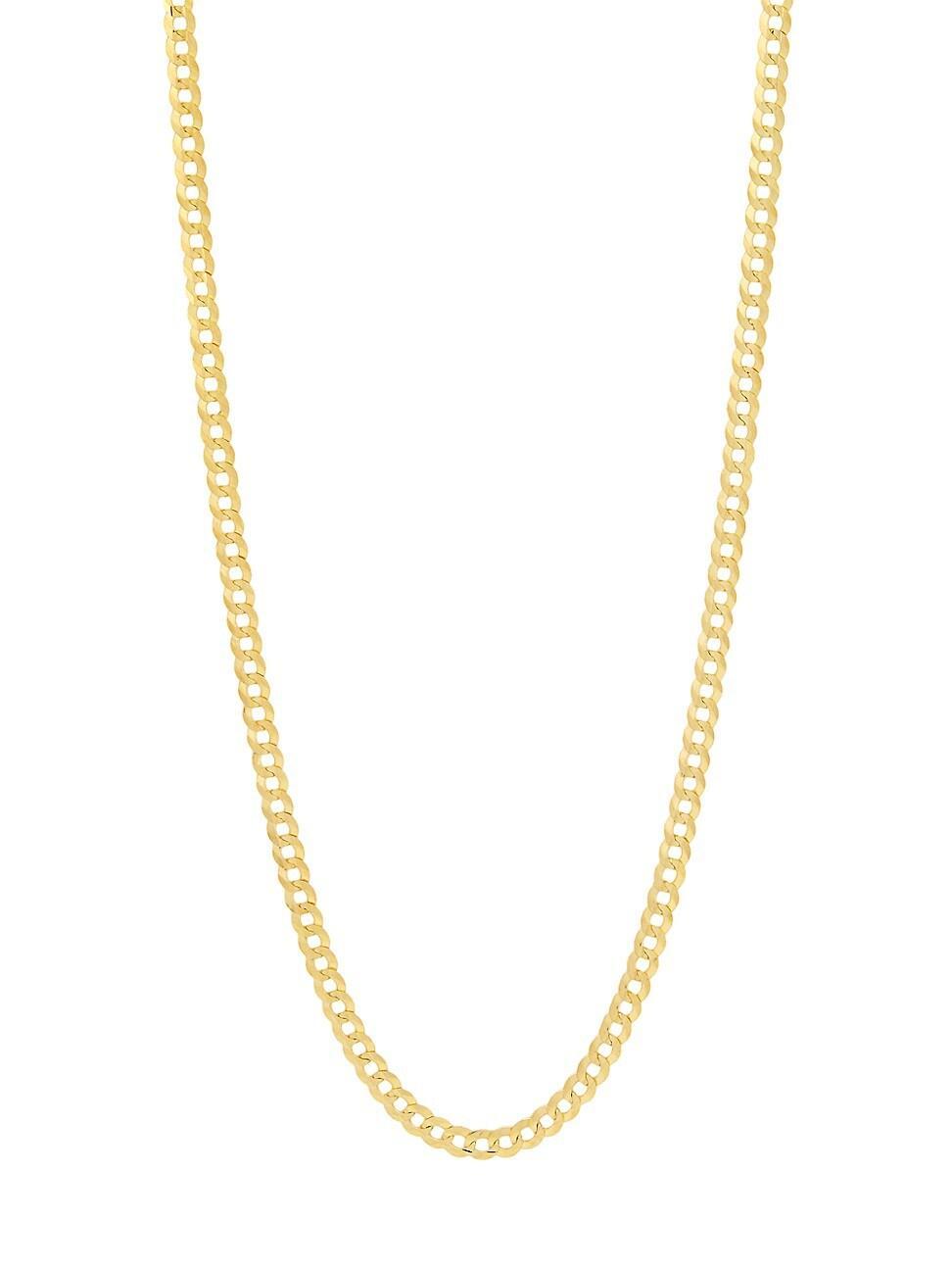 Womens 14K Yellow Gold Curb Chain Necklace Product Image