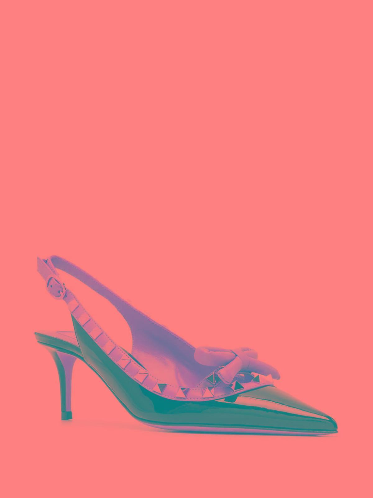 Rockstud Patent Pumps In Black,rose,cannelle Product Image