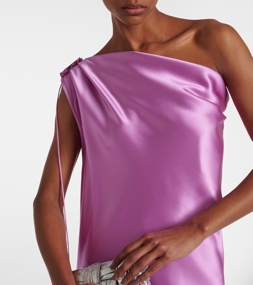 MAX MARA Elegante Opera One-shoulder Silk Gown In Pink Product Image